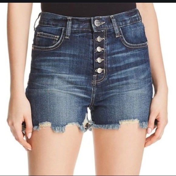 Current/Elliott Ultra High-Waist Denim Shorts - Picture 2 of 6